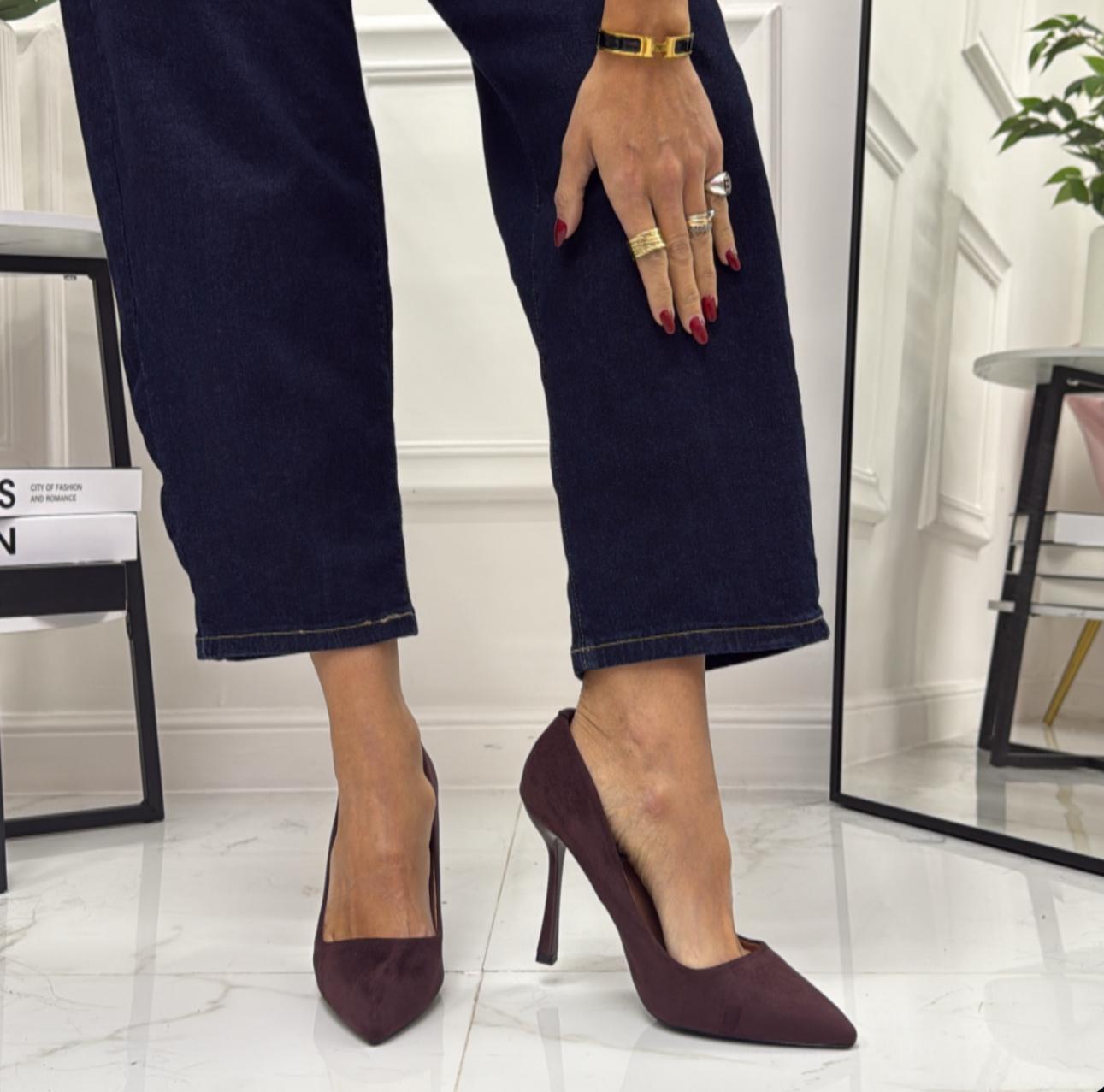 Lulù - Décolleté Donna Punta Tacco Spillo Marrone