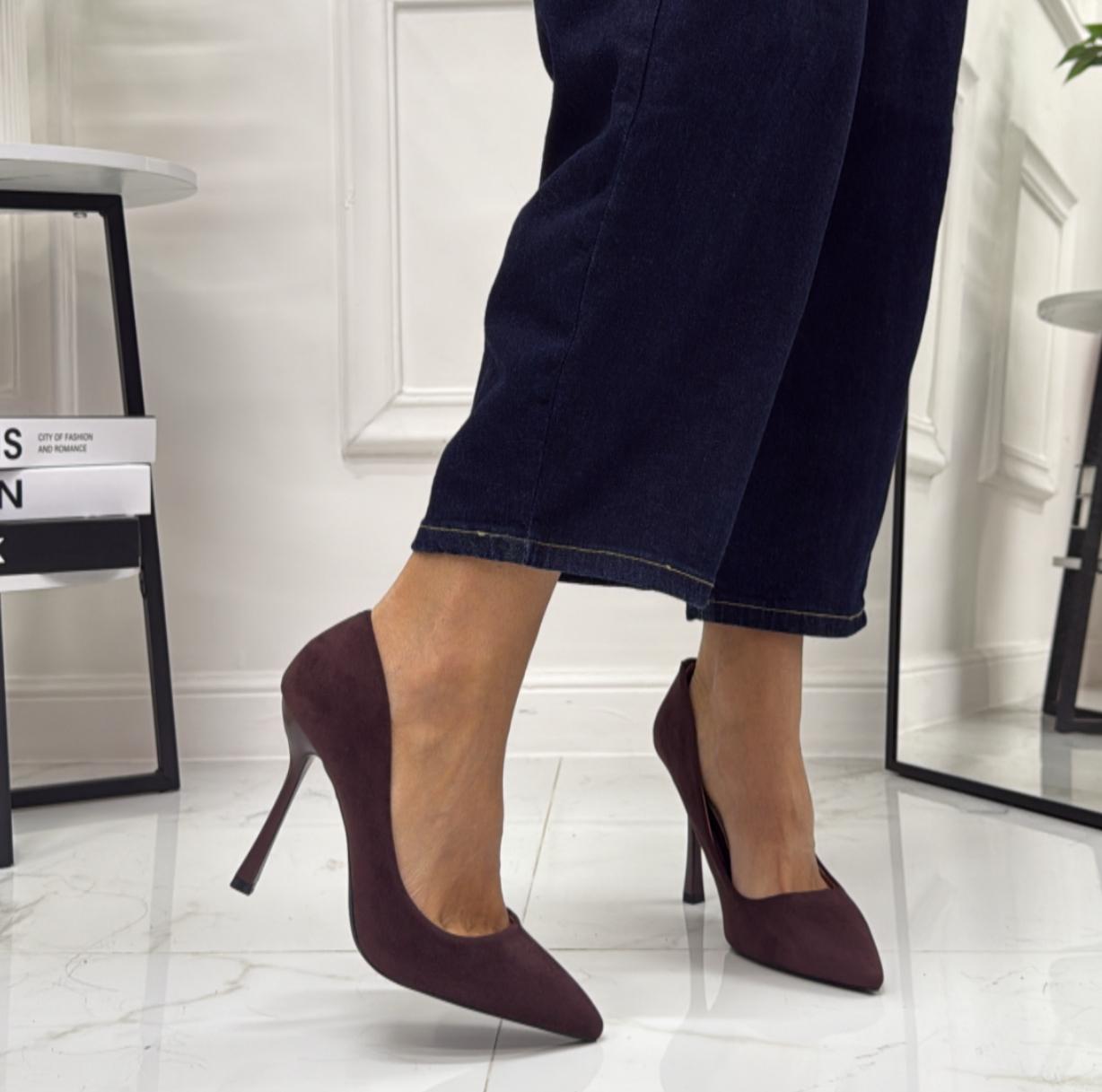 Lulù - Décolleté Donna Punta Tacco Spillo Marrone