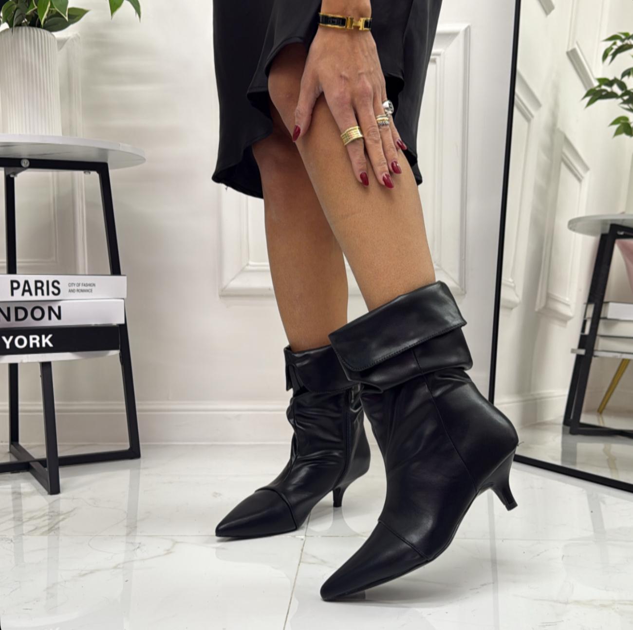 Charly - Stivale Alto Tacco Donna Nero