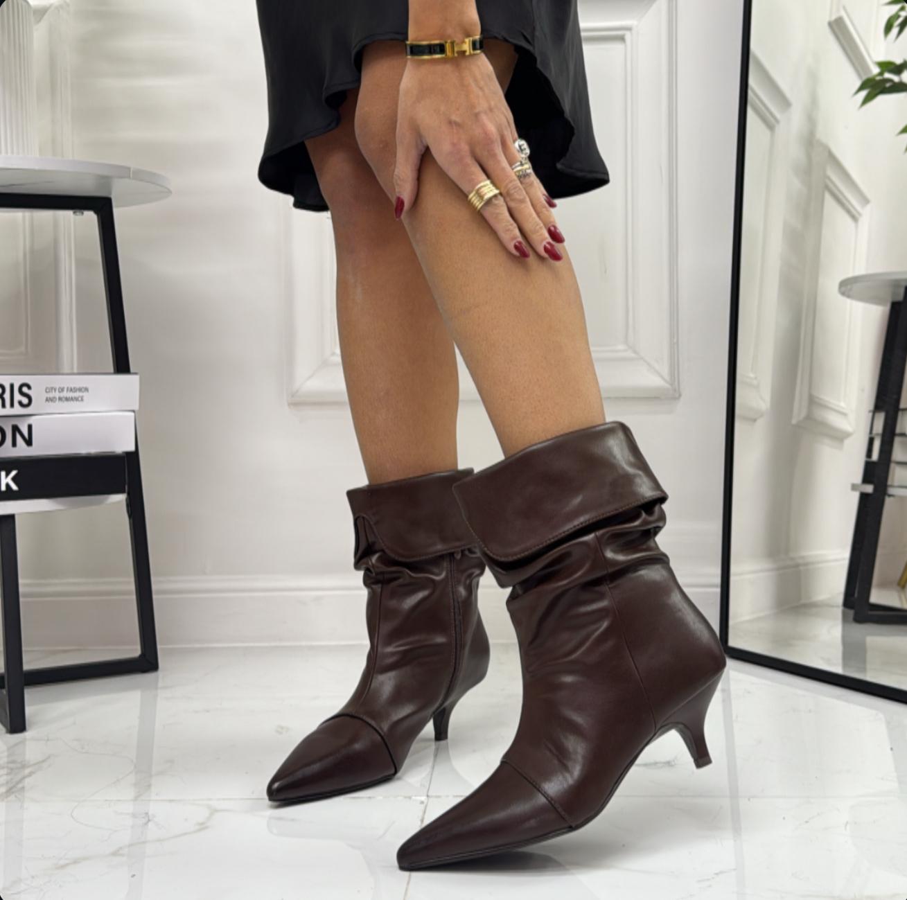 Charly - Stivale Alto Tacco Donna Marrone