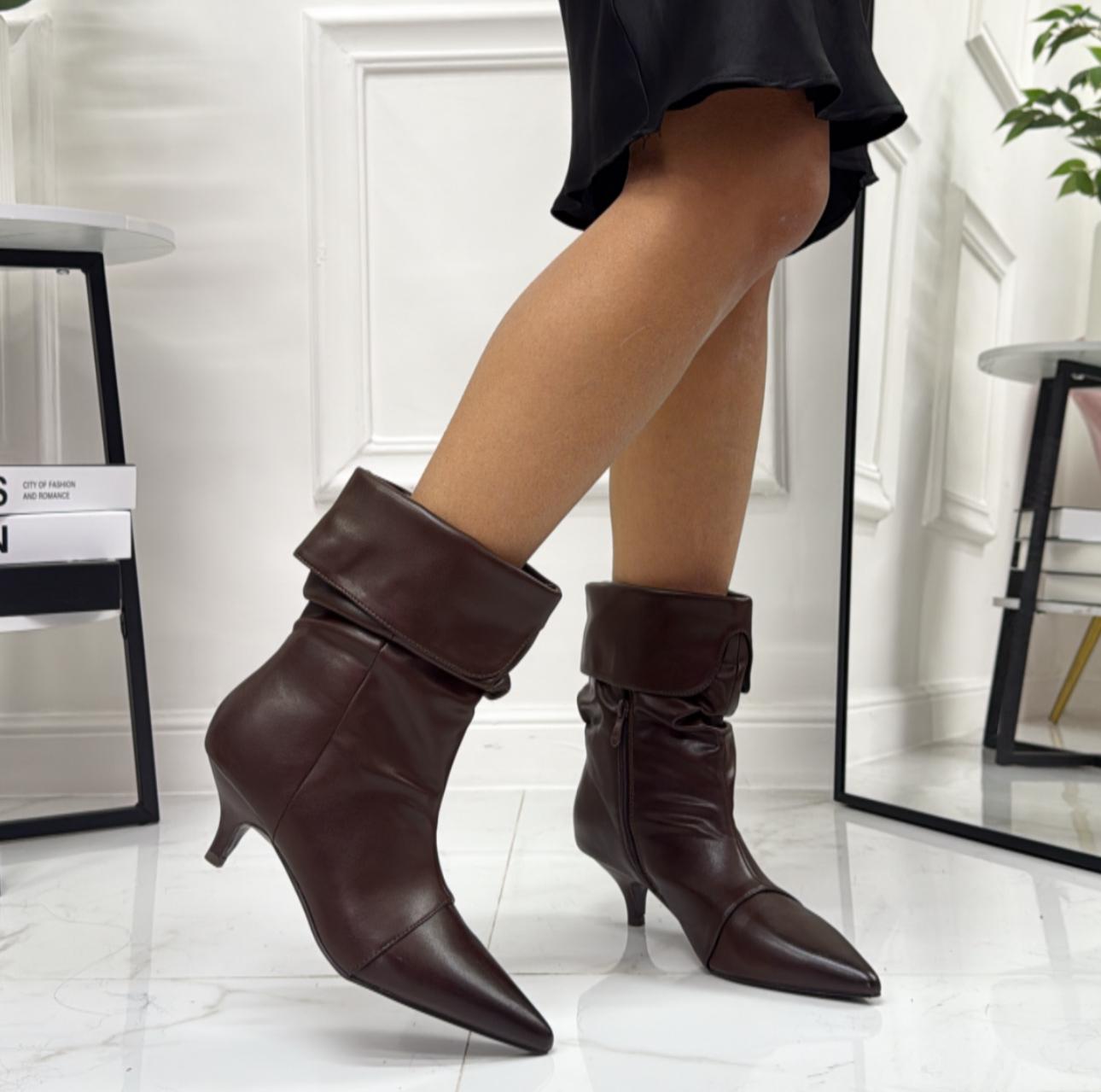 Charly - Stivale Alto Tacco Donna Marrone