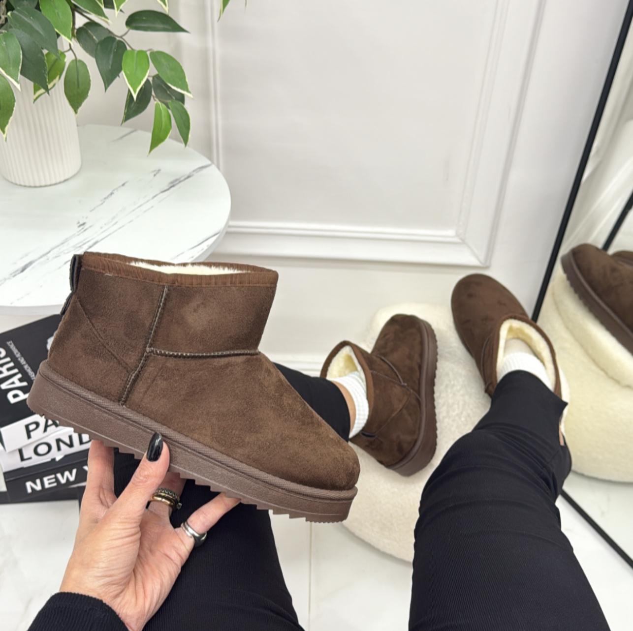 Ginevra - Stivaletto Eskimo Boots Comodo Marrone