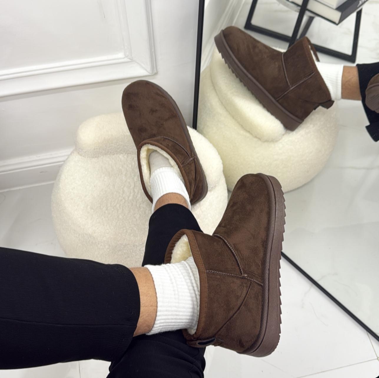 Ginevra - Stivaletto Eskimo Boots Comodo Marrone