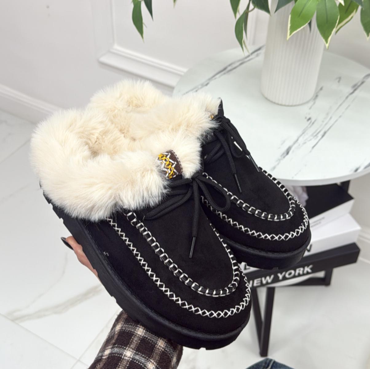 Olimpia - Stivaletto Eskimo Boots Gomma Alta Nero