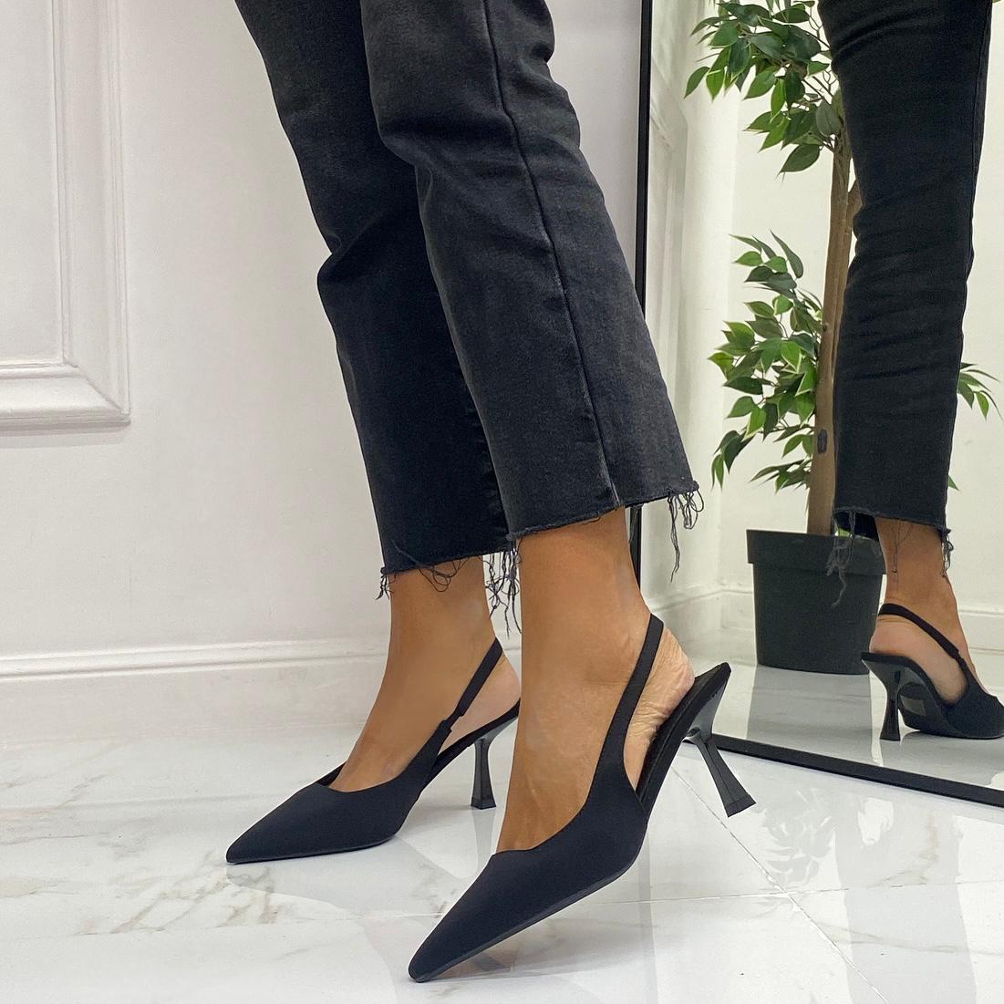 Shinta Décolleté Donna Tacco Spillo Punta Nero - Main Image