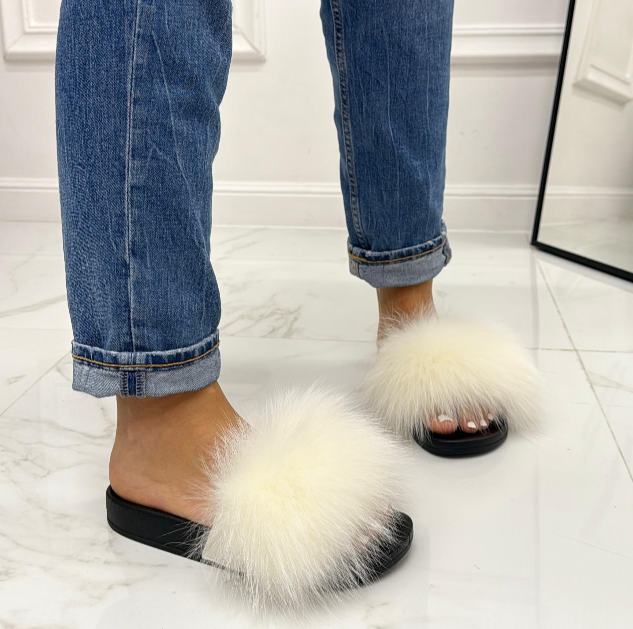 Fur - Sandalo Ciabatte Donna Casual Comode Bianco