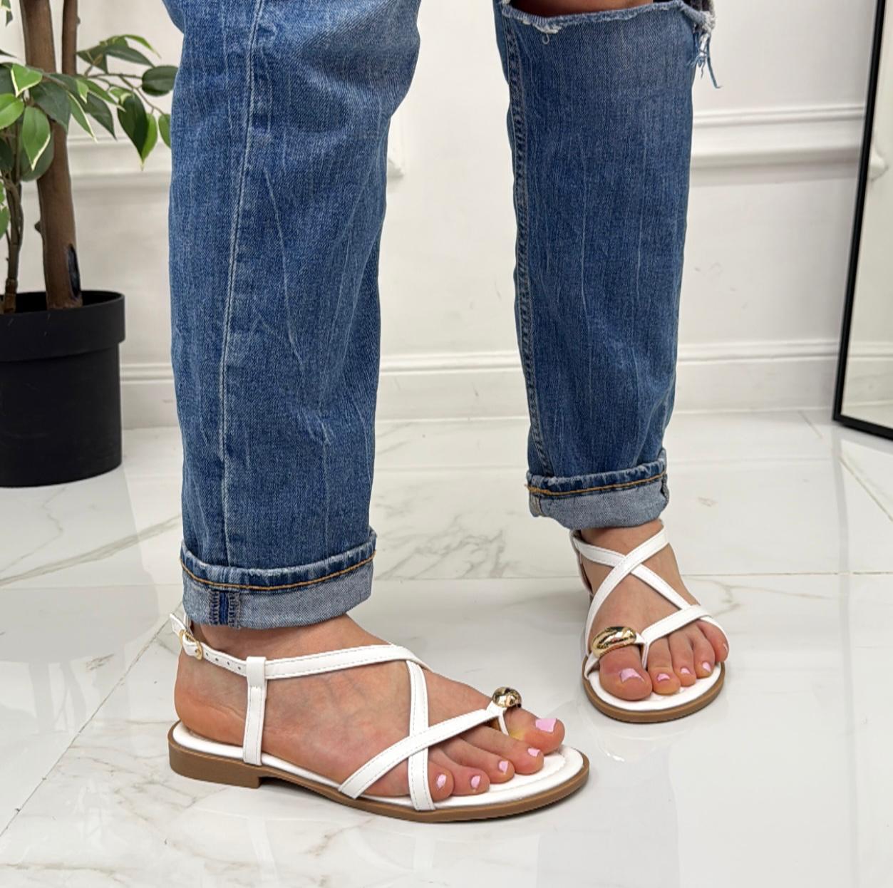 Serafine -Sandali Donna Casual Comodo Bianco