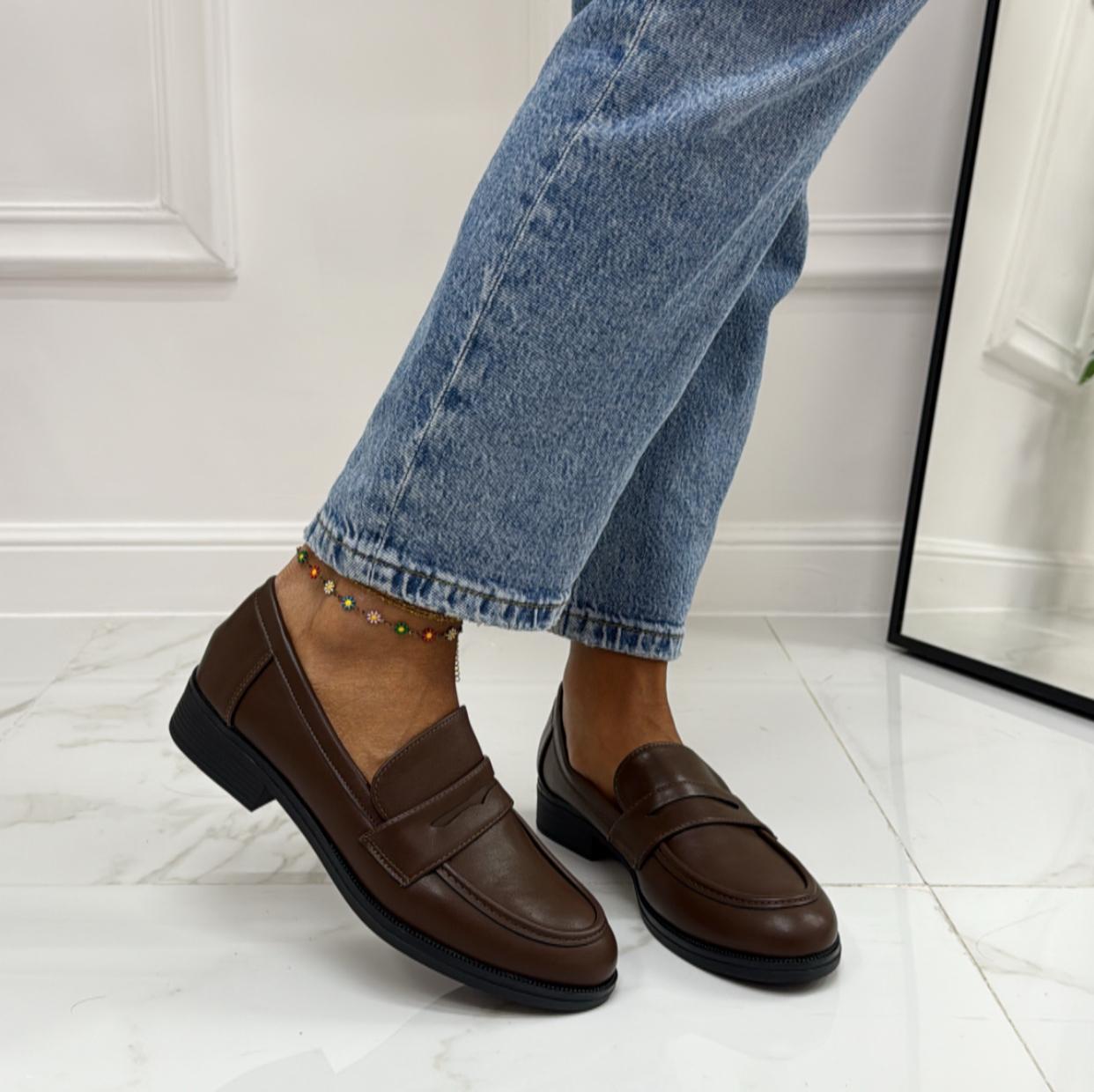 Lola - Mocassino Donna Scarpa Casual Elegante Marrone