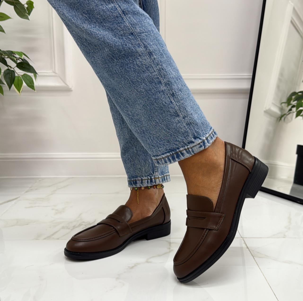 Lola - Mocassino Donna Scarpa Casual Elegante Marrone