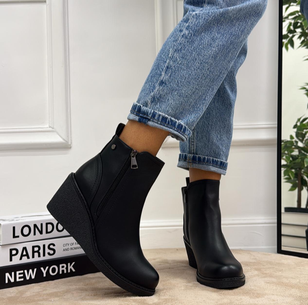 Nadia - Stivaletti Bassi Casual Comodo Nero