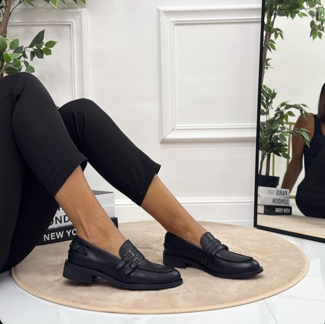 Maila - Mocassino Donna Scarpa Casual Elegante Nero