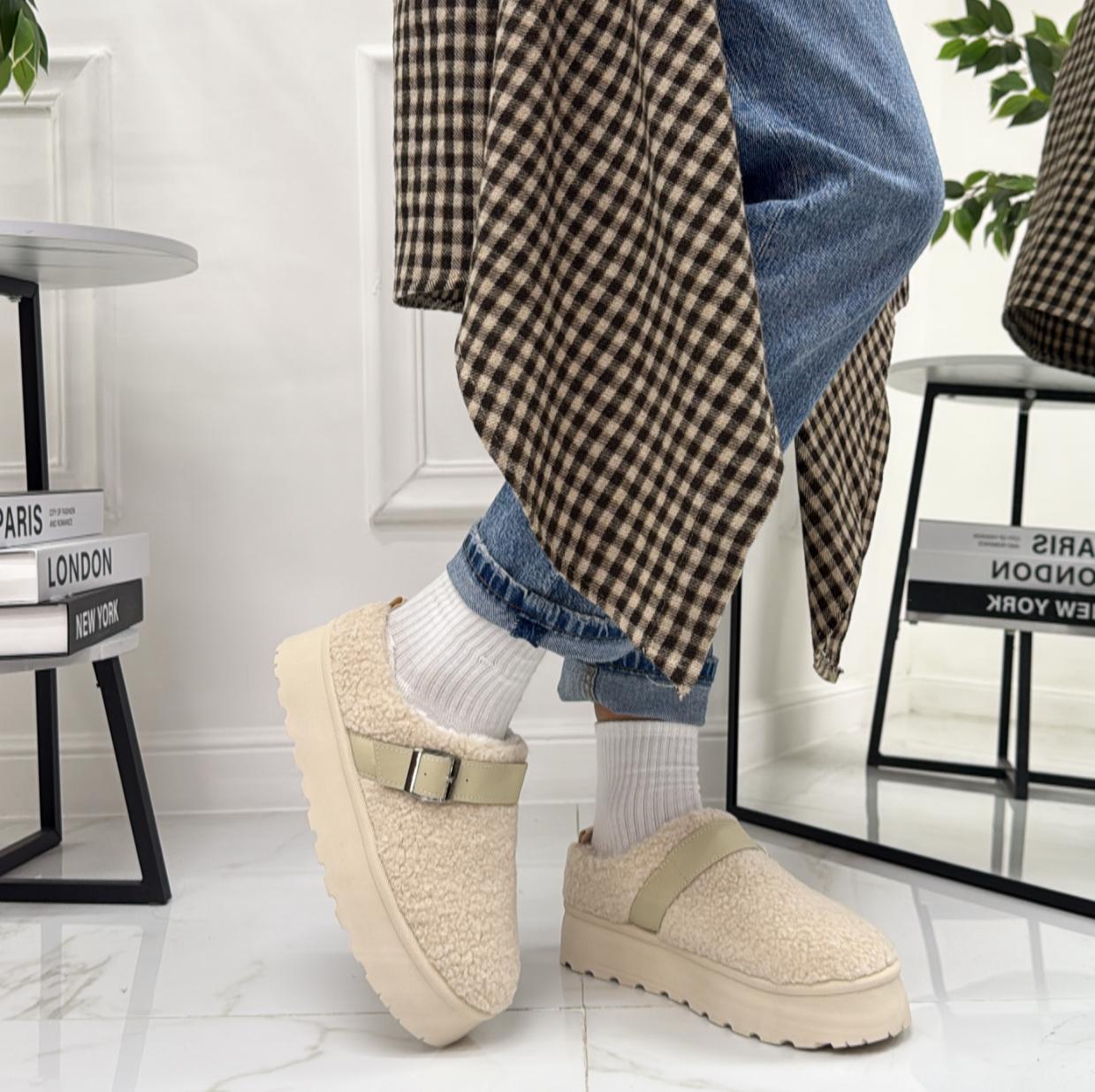 Gilda - Stivaletto Eskimo Boots Gomma Alta Beige