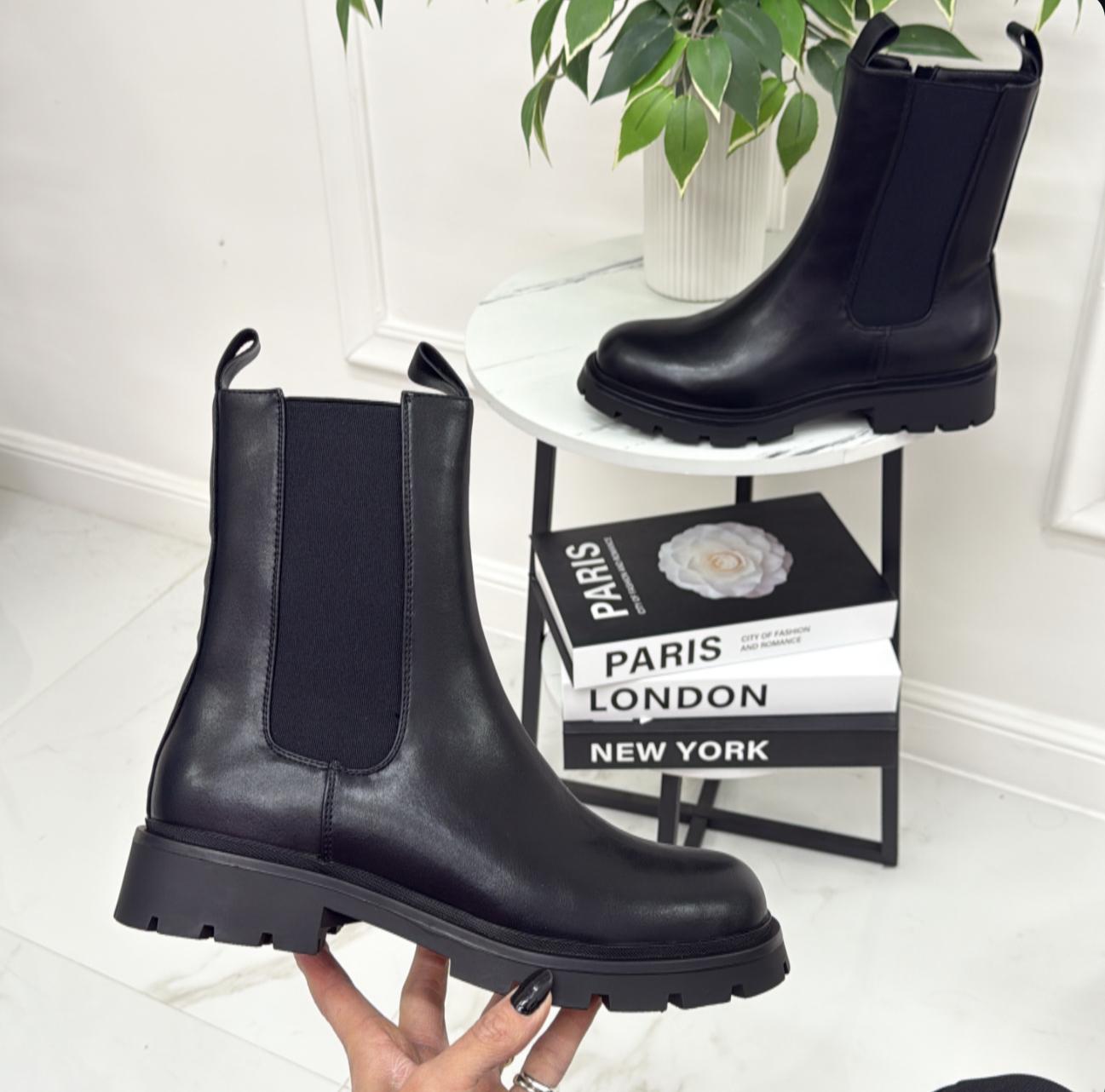 Ermanisia - Stivaletto Anfibio Donna Scarpa Basso Casual Nero